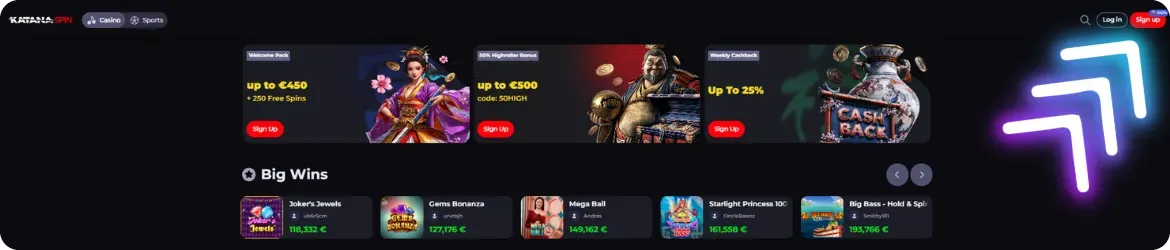 Katana Spin sign up on casino